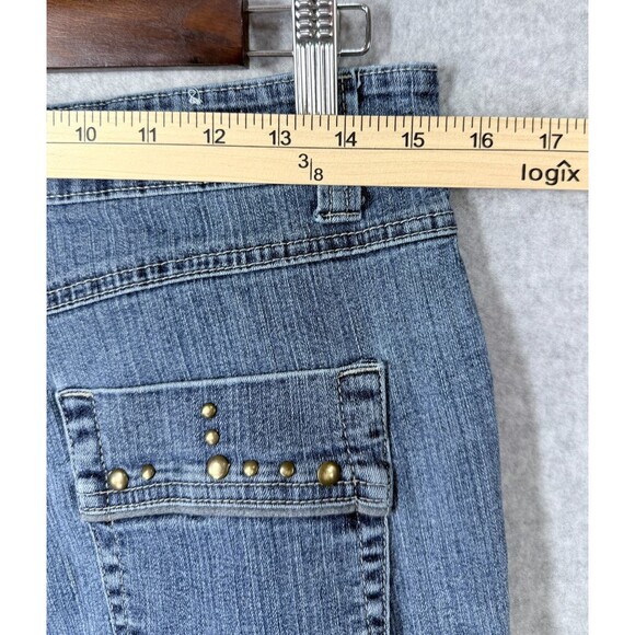 COS Jeans Womens Sz 8 (Fits 30x30)Embellished Embroidered Boot Cut Stretch Denim - Picture 10 of 12